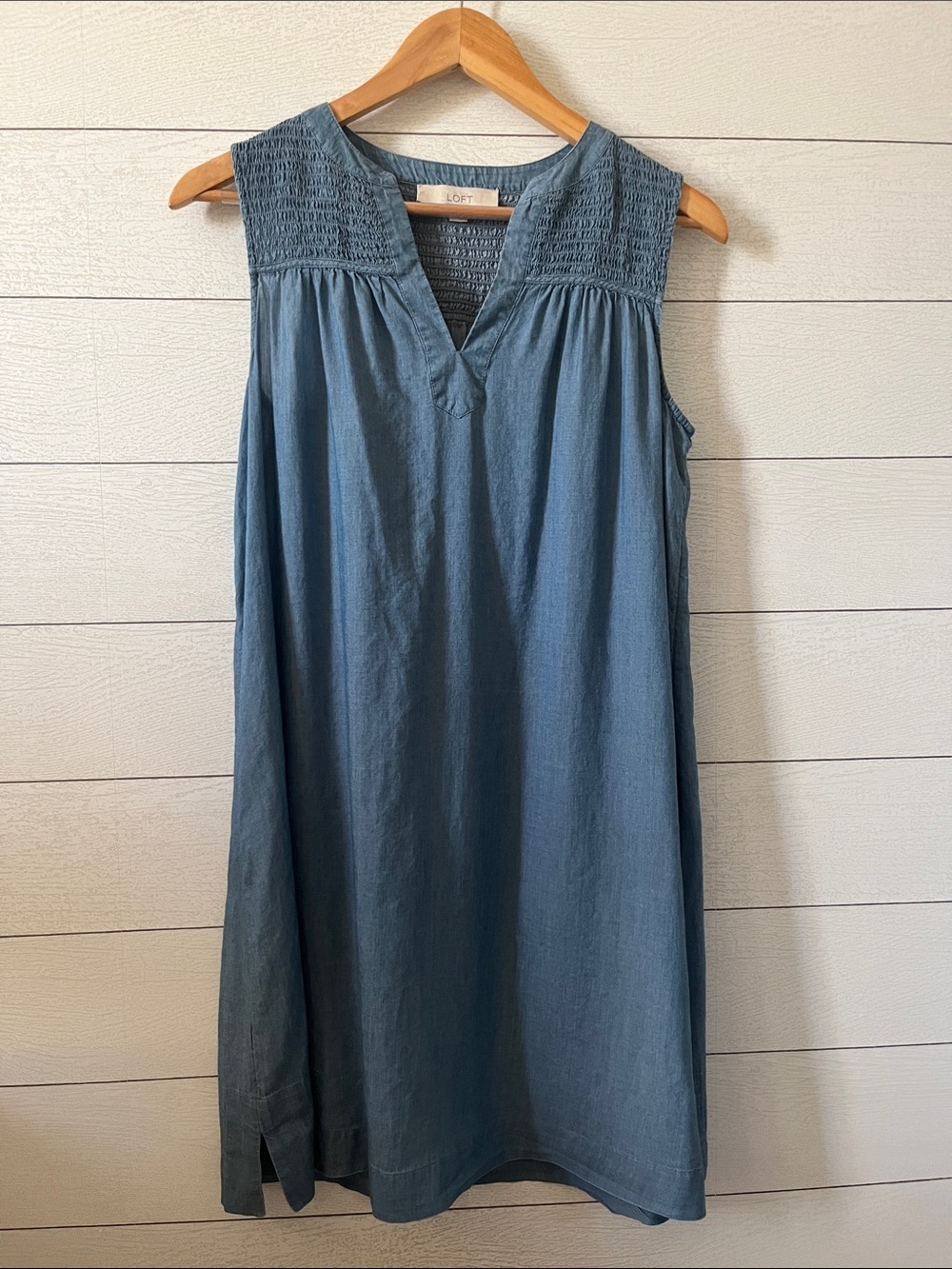 LOFT chambray dress S